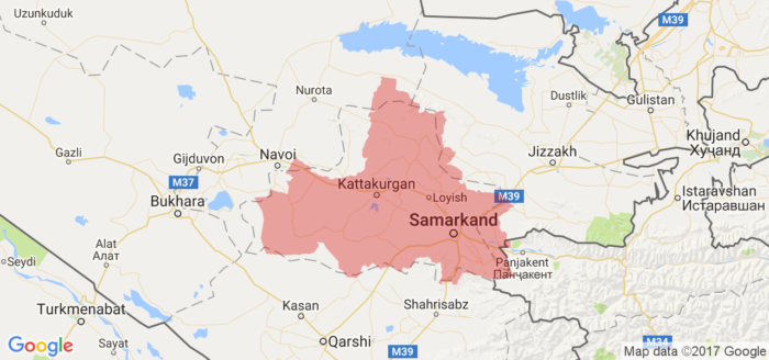 Самарканд область карта